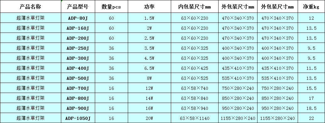 超薄水草燈架 ADP-160J