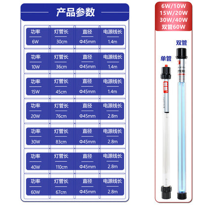 創朗飛利浦魚池殺菌燈魚缸UV紫外線室外錦鯉潛水滅菌除藻消毒燈