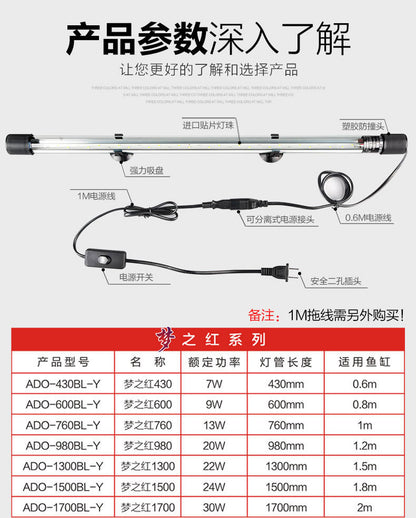 夢之紅燈管 (適用於龍魚、血增豔)