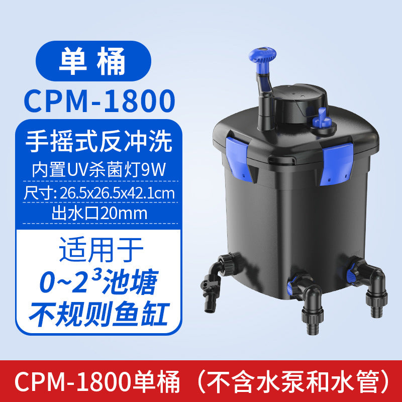 單桶CPM-1800 手搖式反沖洗 內置UV殺菌燈9W