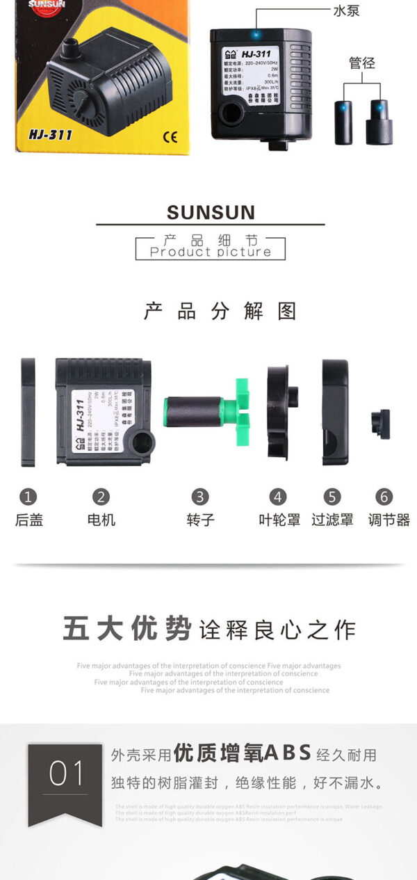 SUNSUN HJ 系列多功能潛水泵：圖片 21