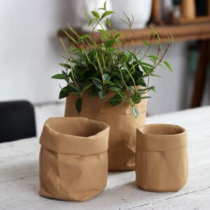 北歐現代仿布袋水泥花盆 Imitation Cloth Bag Cement Flower Pot