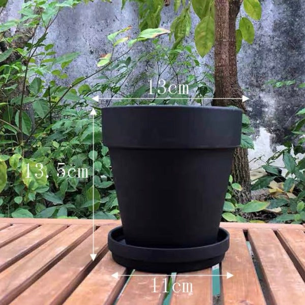 簡約透氣黑陶花盆 Terracotta flower pot:圖片 3