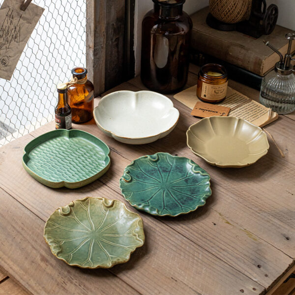 荷葉復古托盤碟|Vintage Lotus Leaf Tray