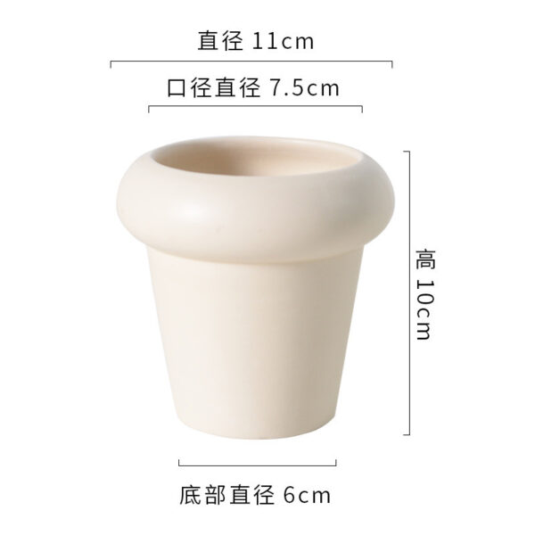奶油系高質感陶瓷花盆｜ Cream Glazed Ceramic Flowerpot – Nordic Home Vibe：圖片 31