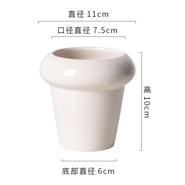 奶油系高質感陶瓷花盆｜ Cream Glazed Ceramic Flowerpot – Nordic Home Vibe：圖片 30