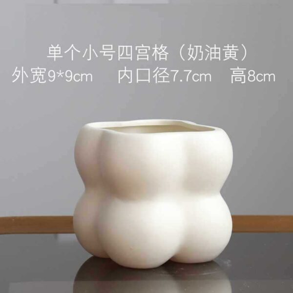 奶油系高質感陶瓷花盆｜ Cream Glazed Ceramic Flowerpot – Nordic Home Vibe：圖片 46
