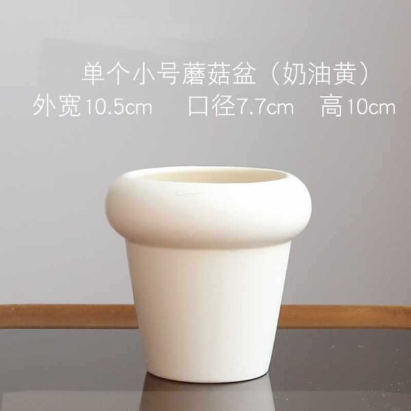 奶油系高質感陶瓷花盆｜ Cream Glazed Ceramic Flowerpot – Nordic Home Vibe：圖片 44