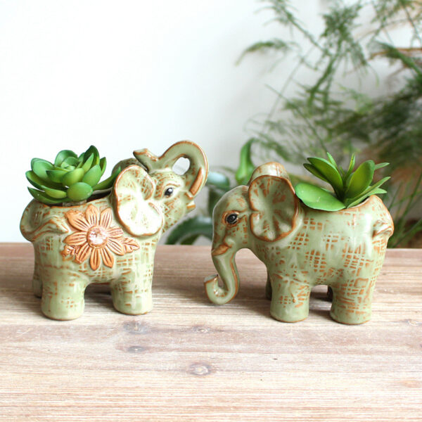 窯變動物花器|Handcrafted Kiln Glaze Animal Pot：圖片 5
