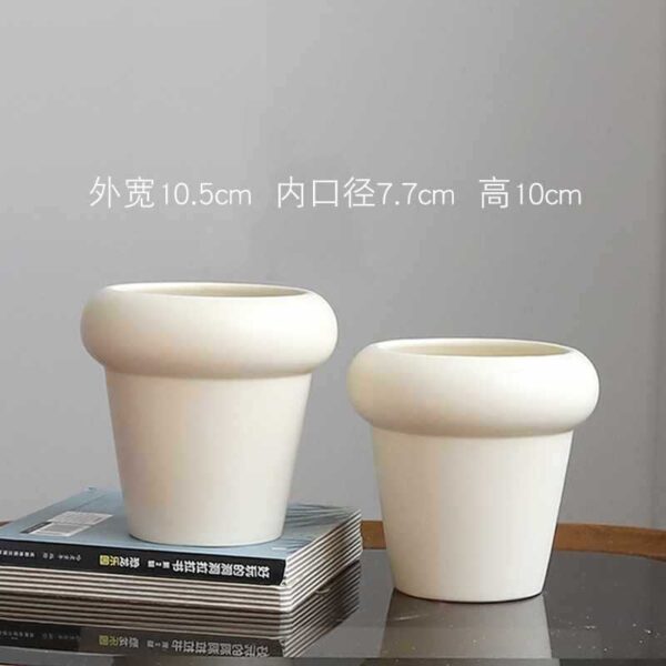 奶油系高質感陶瓷花盆｜ Cream Glazed Ceramic Flowerpot – Nordic Home Vibe：圖片 42