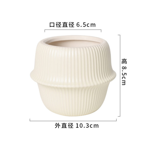 奶油系高質感陶瓷花盆｜ Cream Glazed Ceramic Flowerpot – Nordic Home Vibe：圖片 23