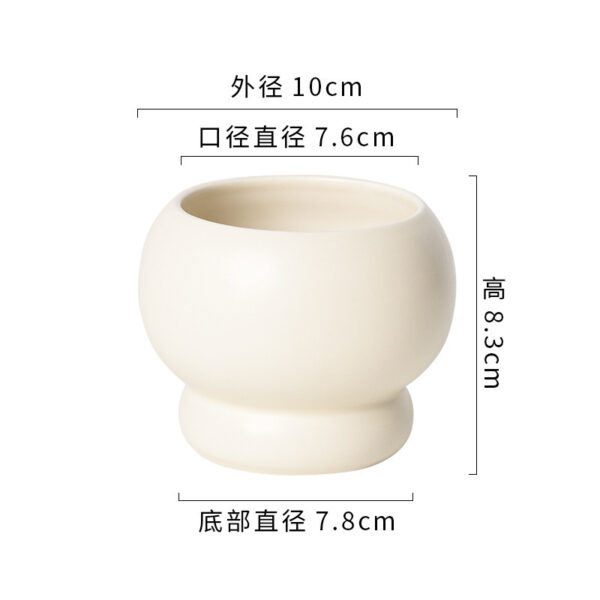 奶油系高質感陶瓷花盆｜ Cream Glazed Ceramic Flowerpot – Nordic Home Vibe：圖片 20