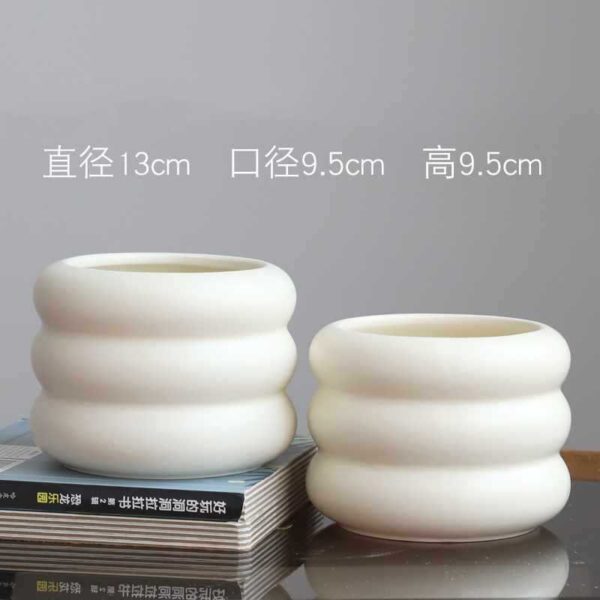 奶油系高質感陶瓷花盆｜ Cream Glazed Ceramic Flowerpot – Nordic Home Vibe：圖片 37