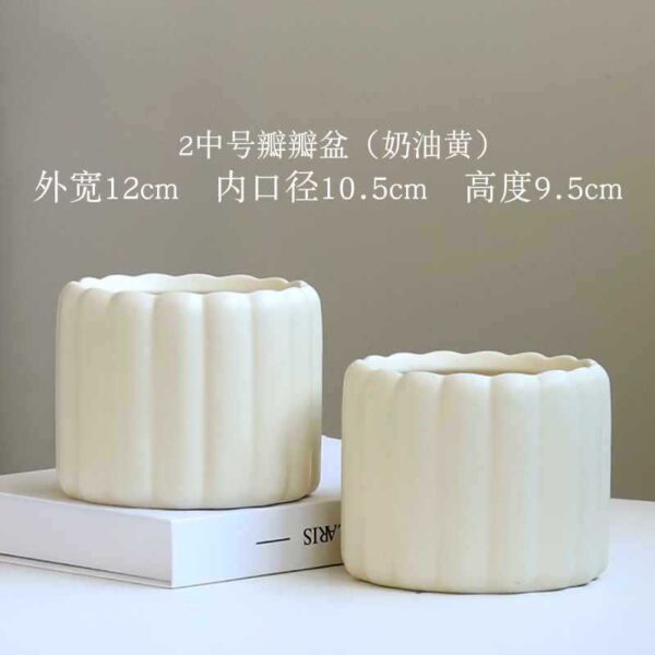 奶油系高質感陶瓷花盆｜ Cream Glazed Ceramic Flowerpot – Nordic Home Vibe：圖片 36
