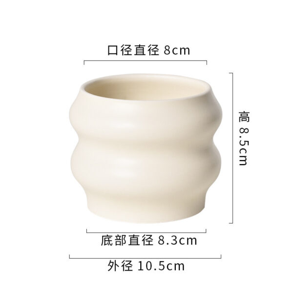 奶油系高質感陶瓷花盆｜ Cream Glazed Ceramic Flowerpot – Nordic Home Vibe：圖片 17