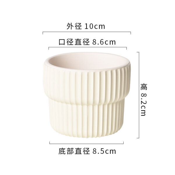 奶油系高質感陶瓷花盆｜ Cream Glazed Ceramic Flowerpot – Nordic Home Vibe：圖片 16
