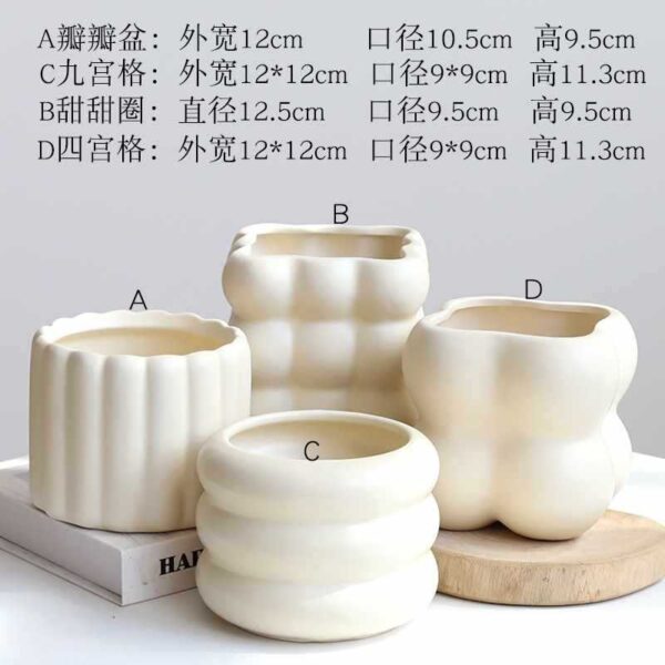 奶油系高質感陶瓷花盆｜ Cream Glazed Ceramic Flowerpot – Nordic Home Vibe：圖片 58