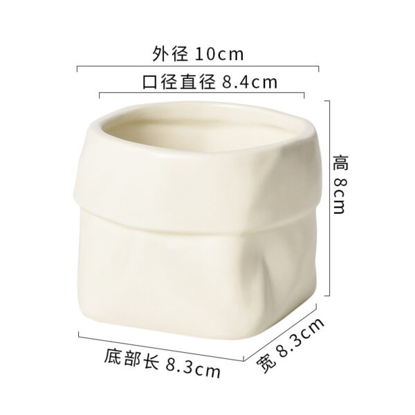 奶油系高質感陶瓷花盆｜ Cream Glazed Ceramic Flowerpot – Nordic Home Vibe：圖片 15