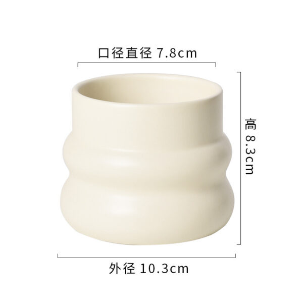 奶油系高質感陶瓷花盆｜ Cream Glazed Ceramic Flowerpot – Nordic Home Vibe：圖片 14