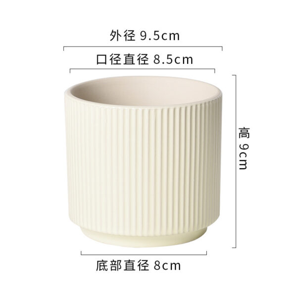奶油系高質感陶瓷花盆｜ Cream Glazed Ceramic Flowerpot – Nordic Home Vibe：圖片 11