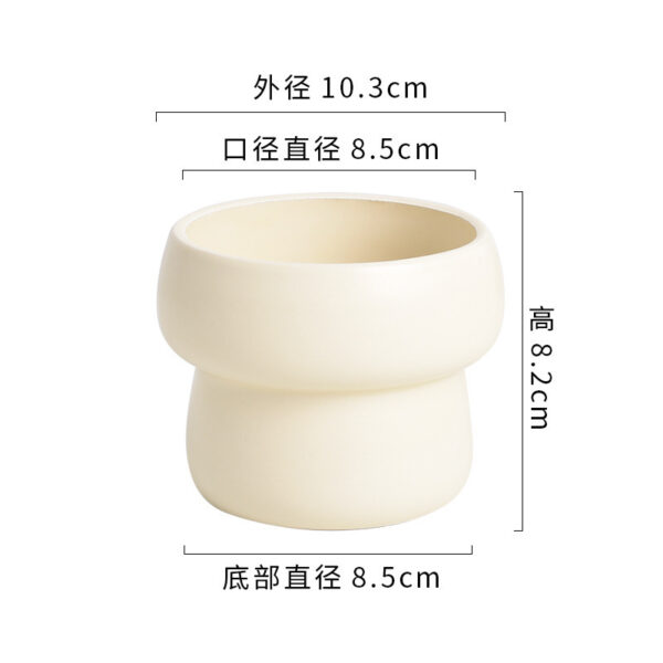 奶油系高質感陶瓷花盆｜ Cream Glazed Ceramic Flowerpot – Nordic Home Vibe：圖片 10