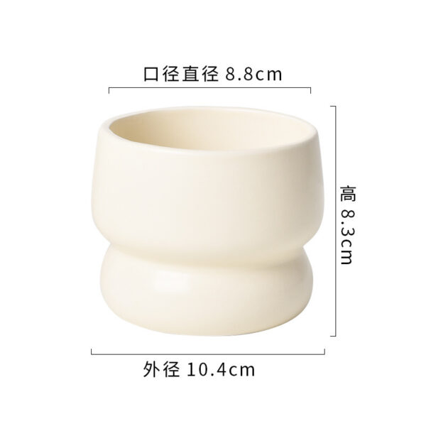 奶油系高質感陶瓷花盆｜ Cream Glazed Ceramic Flowerpot – Nordic Home Vibe：圖片 9