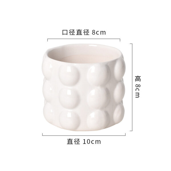 奶油系高質感陶瓷花盆｜ Cream Glazed Ceramic Flowerpot – Nordic Home Vibe：圖片 8