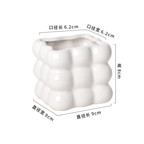 奶油系高質感陶瓷花盆｜ Cream Glazed Ceramic Flowerpot – Nordic Home Vibe：圖片 7