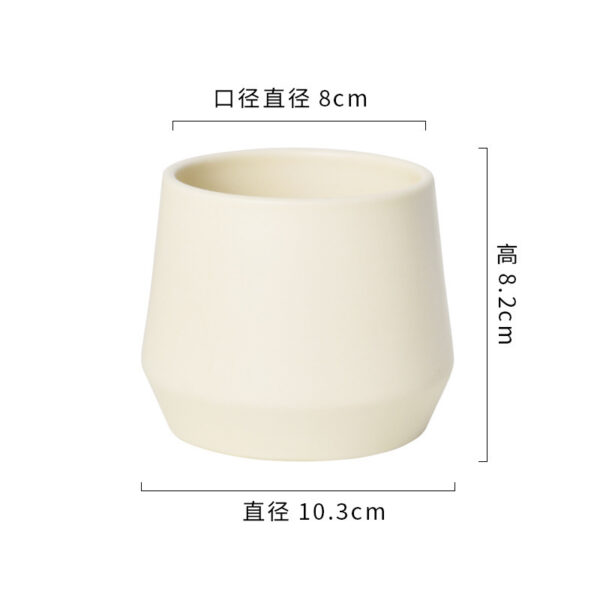 奶油系高質感陶瓷花盆｜ Cream Glazed Ceramic Flowerpot – Nordic Home Vibe：圖片 4