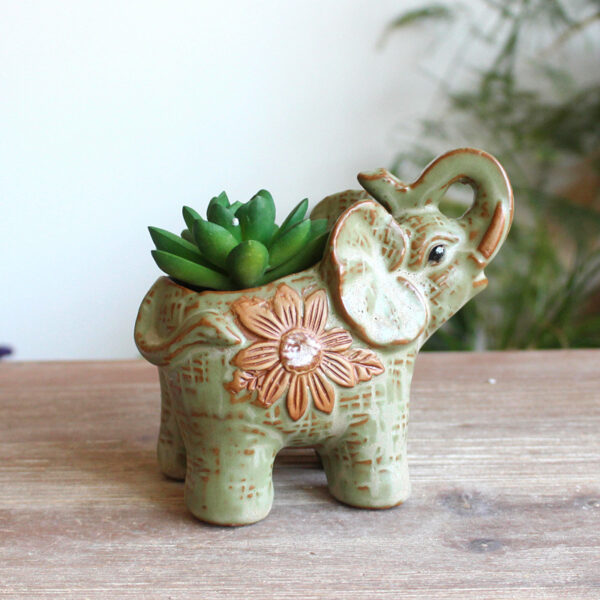 窯變動物花器|Handcrafted Kiln Glaze Animal Pot：圖片 3