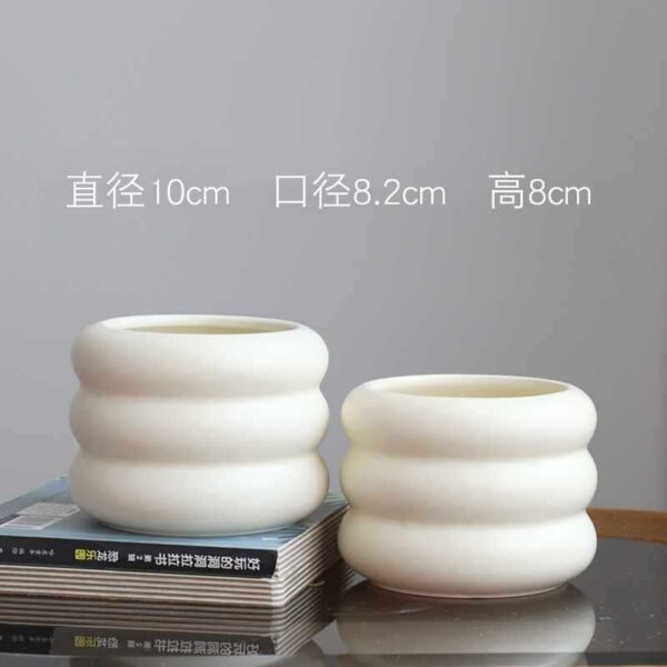 奶油系高質感陶瓷花盆｜ Cream Glazed Ceramic Flowerpot – Nordic Home Vibe：圖片 56