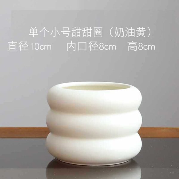 奶油系高質感陶瓷花盆｜ Cream Glazed Ceramic Flowerpot – Nordic Home Vibe：圖片 55
