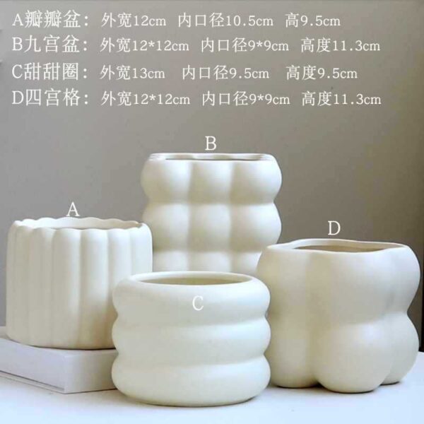 奶油系高質感陶瓷花盆｜ Cream Glazed Ceramic Flowerpot – Nordic Home Vibe：圖片 54